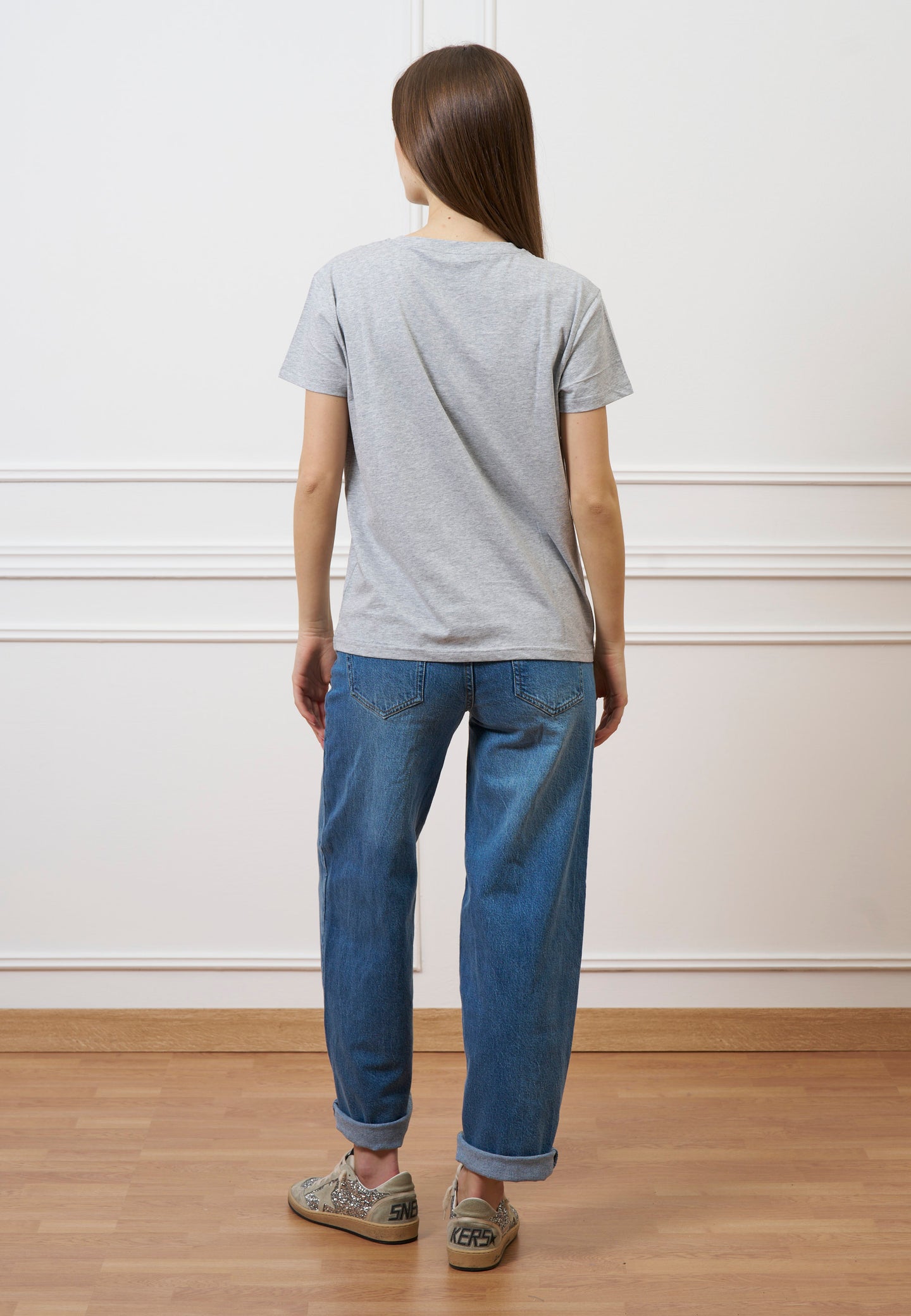 T-shirt con orsetti perline - GRIGIO MEDIO