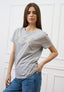 T-shirt con orsetti perline - GRIGIO MEDIO