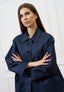 Cappotto a ovetto in cotone - BLU