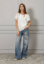 T-shirt maniche sangallo