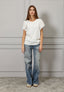 T-shirt maniche sangallo