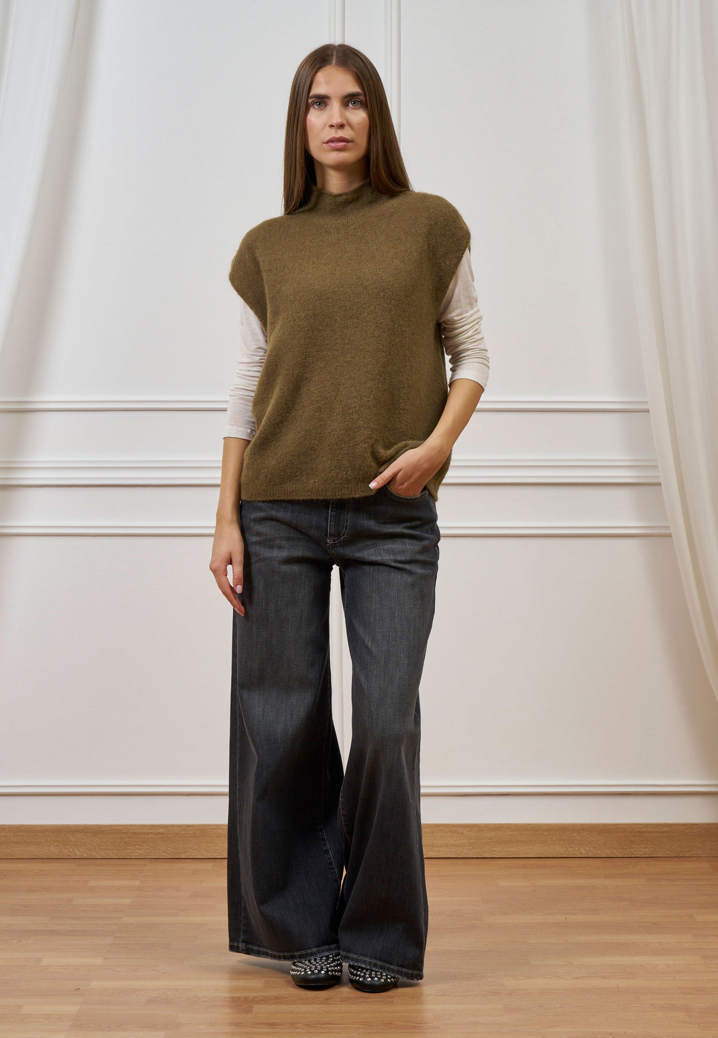 Maglia over smanicata