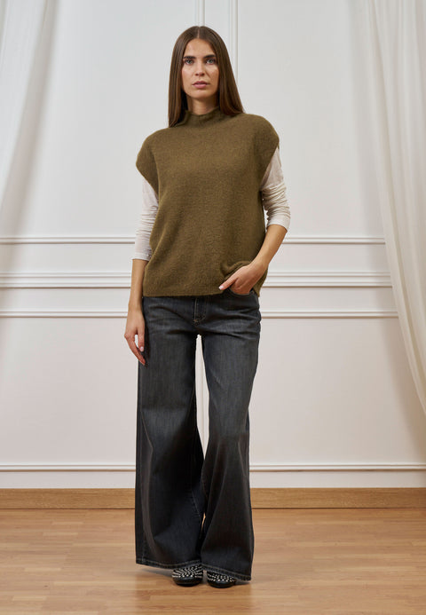 Maglia over smanicata