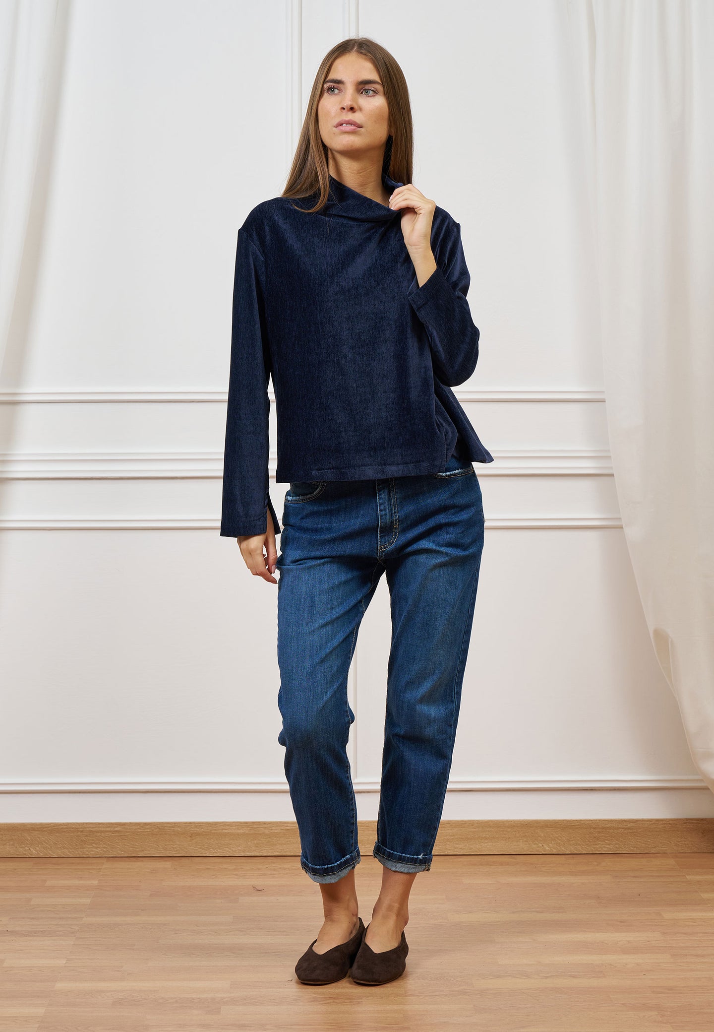 Jeans relaxed a vita alta