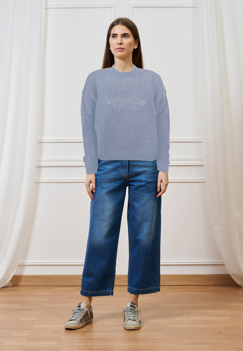 Maglia paricollo misto alpaca