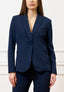 Giacca sfiancata tessuto tecnico - BLU