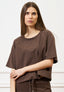 Felpa maniche corte raglan  - MARRONE