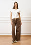 T-shirt con rouches e applicazione - AVORIO