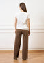 T-shirt con rouches e applicazione - AVORIO