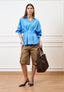 Camicia over con pince - CELESTE