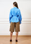 Camicia over con pince - CELESTE