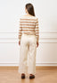 Pantalone con fondo ampio in cotone - AVORIO