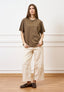 Pantalone con fondo ampio in cotone - AVORIO