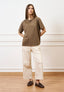 T-shirt in cotone mercerizzato - NOCCIOLA