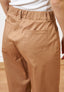 Pantalone con fondo ampio in cotone - NOCCIOLA
