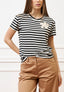 Pantalone con fondo ampio in cotone - NOCCIOLA