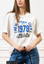 T-shirt con stampa e applicazioni - BIANCO
