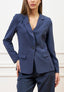 Giacca monopetto melange - BLU