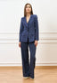 Giacca monopetto melange - BLU