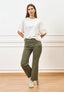 Pantalone cinque tasche con gamba dritta - MILITARE