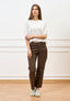 Pantalone cinque tasche con gamba dritta - MARRONE