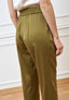 Pantalone dritto pinces in raso - MILITARE