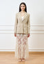 Giacca inserto retro in pizzo - BEIGE