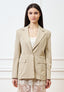 Giacca inserto retro in pizzo - BEIGE