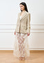Giacca inserto retro in pizzo - BEIGE