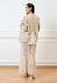 Giacca inserto retro in pizzo - BEIGE