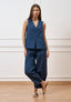 Pantalone ampio con tasconi - BLU