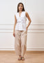 Pantalone ampio con tasconi - BEIGE