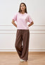 T-shirt basica tinta unita - ROSA