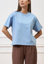 T-shirt basica tinta unita - CELESTE