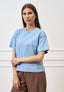 T-shirt basica tinta unita - CELESTE