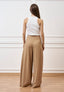 Pantalone largo con pince - CAMMELLO