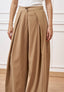 Pantalone largo con pince - CAMMELLO