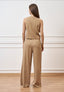 Pantalone ampio con pinces - CAMMELLO
