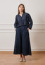 Camicia coreana in mussola - BLU