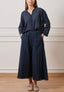 Camicia coreana in mussola - BLU