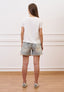 T-shirt con fiori ricamati - AVORIO