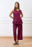 Blusa smanicata con volant sul fondo - INDIA