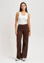 Pantalone palazzo in maglia - MARRONE
