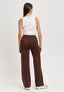 Pantalone palazzo in maglia - MARRONE