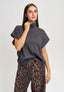 Maglia smanicata con collo alto - GRIGIO MEDIO
