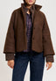 Cappotto corto con interno piumino - MARRONE