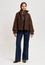 Cappotto corto con interno piumino - MARRONE