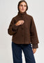 Cappotto corto con interno piumino - MARRONE