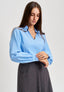Camicia effetto stropicciato - CELESTE