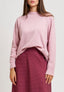 Maglia girocollo misto cachemire - ROSA